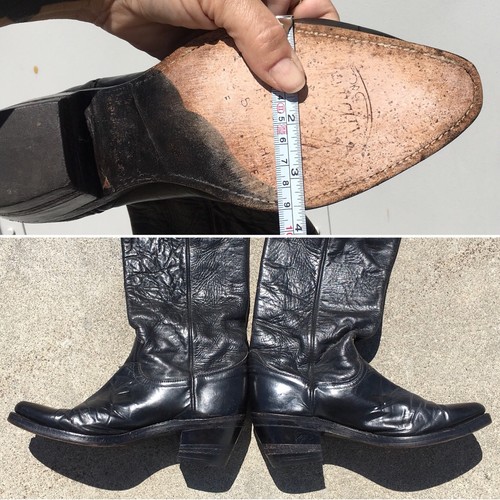 Vintage Frye Cowboystiefel 6 1/2 E 9M14076 Made In USA 2180 Schwarz Leder Western - Bild 12 von 12