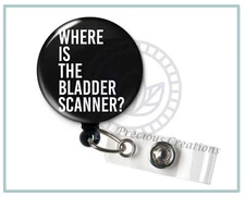 Where Is The Bladder Scanner ID Badge Reel Holder Clip Holder Retractable