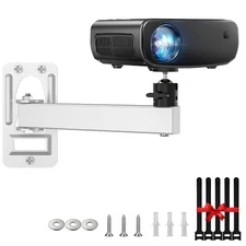 Mini Projector Wall Mount- Adjustable Tilt&Swivel Hanging Projector Holder Wa...