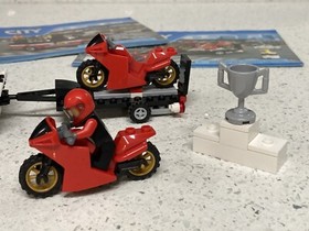 LEGO City 60084 Racing Bike Transport complete without stickers