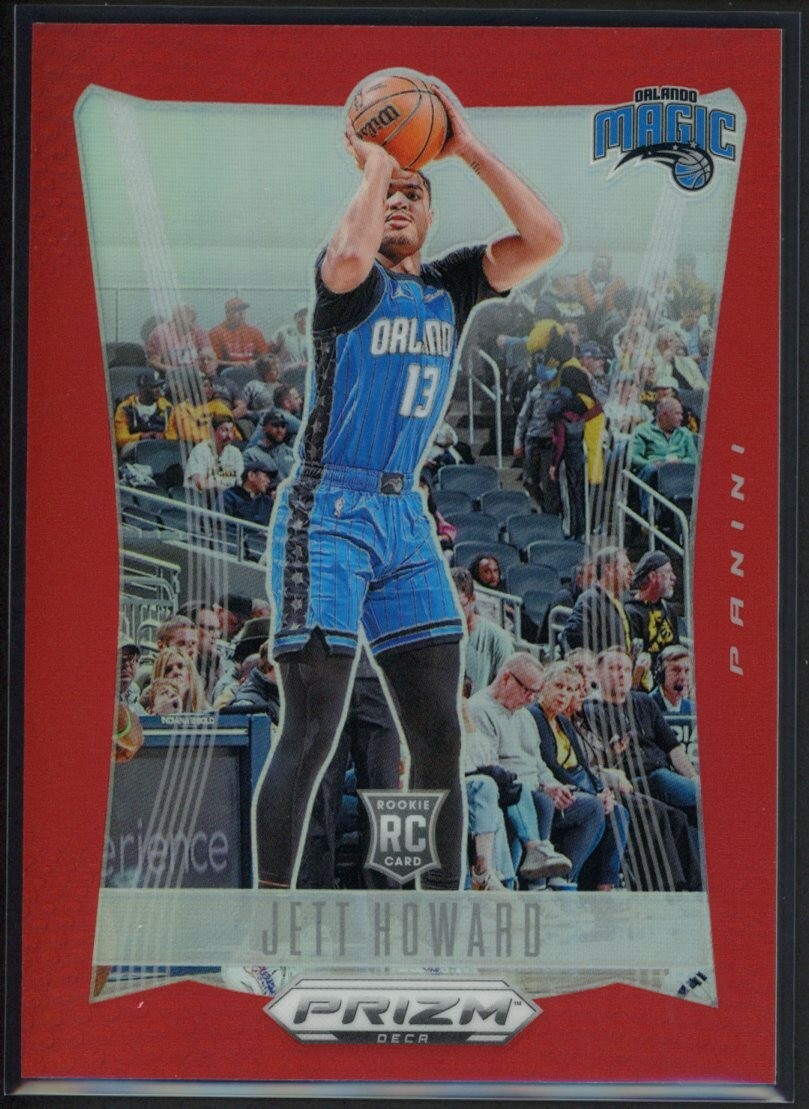 2023-24 Panini Prizm Deca Jett Howard #173 Red Prizm Rookie RC /199 Dimples