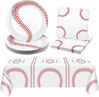 41 Pack Baseball Party Decorations 108 X 54 Inch Plastic Baseball Tablecloth Pap