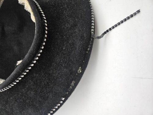 Vintage Jack McConnell Red Feather Hat Wool Needs TLC - Picture 2 of 4