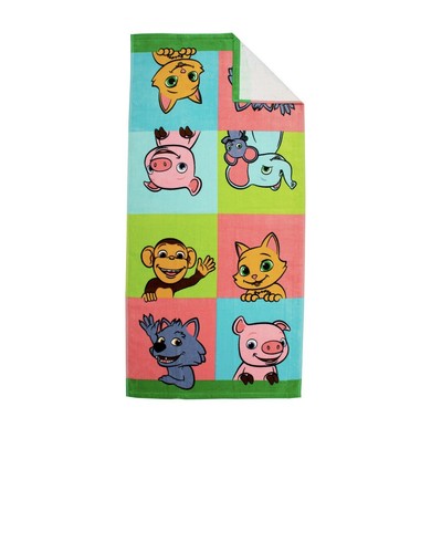 Cocomelon Kids Bath Towel and Wash Cloth Set, Cotton, Blue - Picture 3 of 3