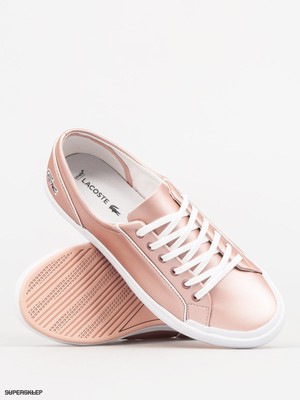 lacoste trainers rose gold