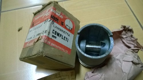 Lambretta 100 CENTO Innocenti Piston&Ring&Pin Piston 51.6 BORGO NOS Italy - Picture 3 of 3