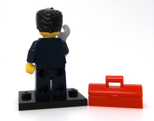 LEGO minifigure:The Mechanic with Woolbox & Wrench - Col095 Col06-15 -=NEW=- - Picture 3 of 3