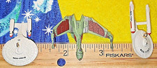STAR TREK SET OF 3 ORNAMENTS HALLMARK ENTERPRISE U.S.S. BIRD OF PREY 1995 SMALL