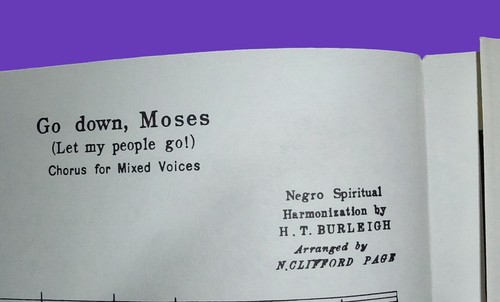 Chornoten "Go Down, Moses" SATB - Arr. Seite - Franco Colombo Serie - Bild 9 von 13