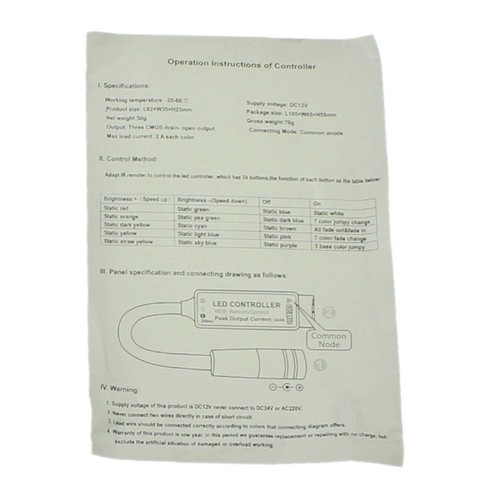 Mini RGB LED 24Key Controller 12V 72W 4-Pin; RGB plug + play - Picture 2 of 4