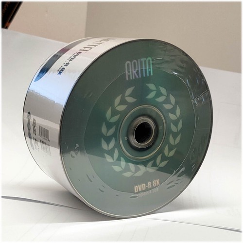 250 x Arita Ritek DVD-R 8x Blank 4.7GB Non-Printable Recordable Logo Blank Disc - Picture 7 of 24
