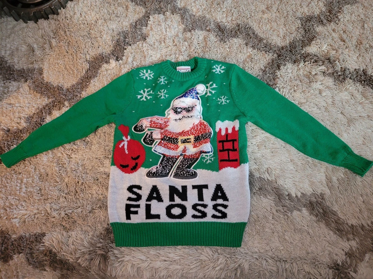 Boys flossing top christmas jumper