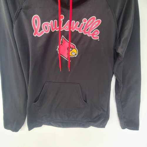Colosseum Women's Sweatshirt Louisville Cardinals Black Red Size M Athletic - Picture 2 of 6