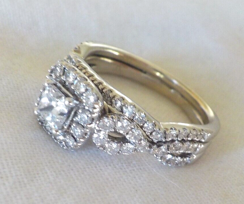 14K White Gold 0.38ct Solitaire Diamond Ring Set - 4.90 gms, Sz 6.25, 1.0 ctw - Picture 13 of 17