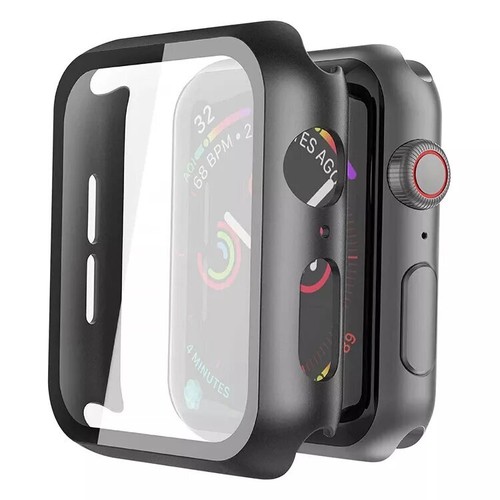 Screen Protector For Apple Watch Series 3/4/5/6/7/SE Tempered Glass Case Cover - Picture 2 of 14