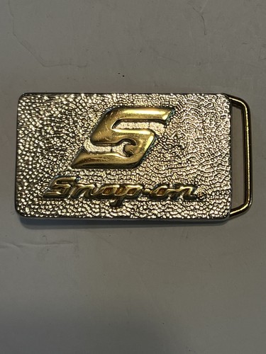 SELTENE 1980ER JAHRE VINTAGE SCHNAPPWERKZEUGE GÜRTELSCHNALLE BTS 24kt GOLD & SILBER PLATTE/MESSING
