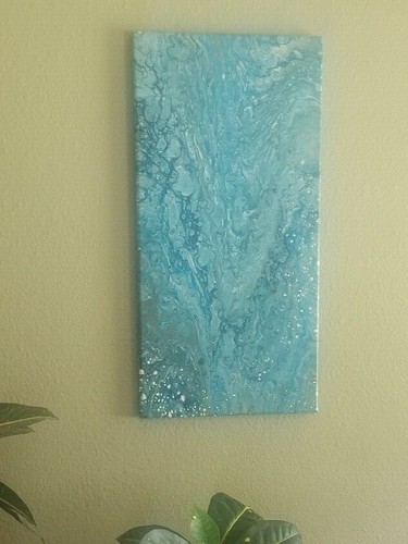 NEU - Original Acryl Gemälde, Fluid Art, Abstrakt, Wandbild, Farbe Dekoration - Bild 2 von 8
