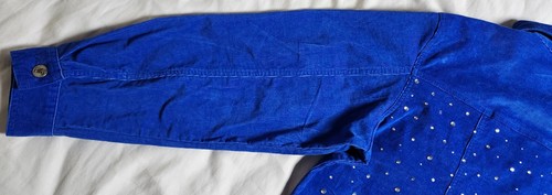 Quacker Factory Women's Blue Jacket Size Large Sequin Long Sleeve - Picture 12 of 23