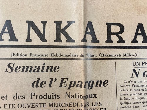 French Version ULUS Newspaper Publsh Under Ataturk's Directives RARE ANKARA 1934 - Picture 2 of 4