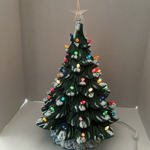 Vintage Keramik beflockter Weihnachtsbaum 18-19 cm 1995 - Bild 2 von 9