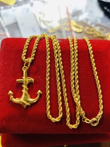 22K-Saudi-Gold-Set-Anchor-Necklace-18-Long
