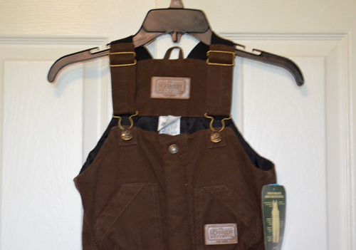 Nwt's Schmidt Work Wear for Kids Boys Toddler Size 4T Brown Overall Bibs - Picture 2 of 16