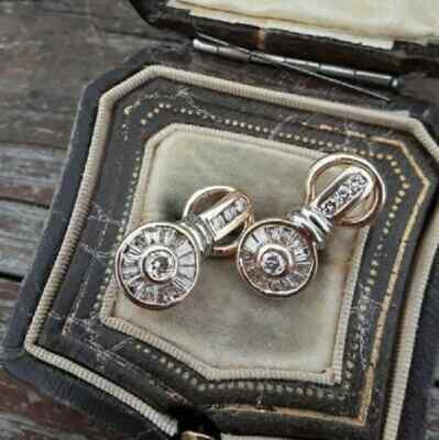 3Ct Lab Created Diamond Wedding Earring's 14K Yellow Gold Finish