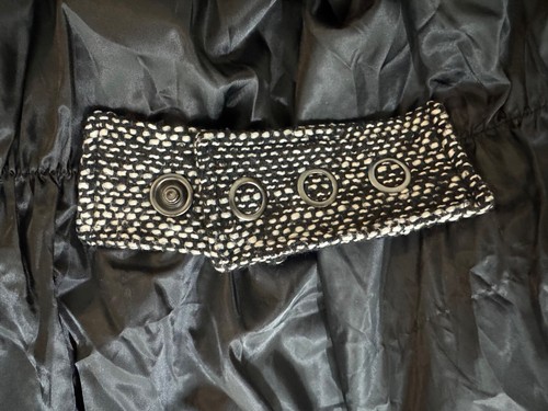 Black & White Kerbkragen Wollmischung Cape Mantel Gr. S gefüttert Jacke Poncho - Bild 9 von 13