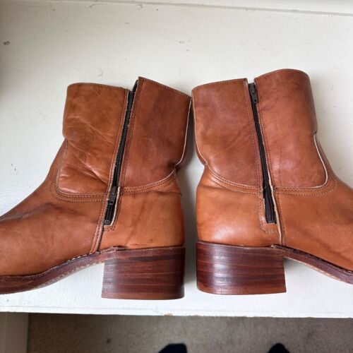 Frye Stiefel Herren 10,5 Campus kurz braun Leder eckige Zehenpartie hergestellt in den USA neuwertig - Bild 11 von 12