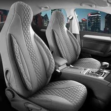 2x Sitzbezüge passend für Audi A4 B6 (in Grau) | Vorne | Pilot-Style ZARA409