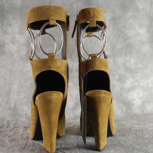 LAST PAIR! NIB Giuseppe Zanotti ZELDA US 8.5 EU 38.5 Brown Peep Toe Bootie 9112 - Picture 9 of 9