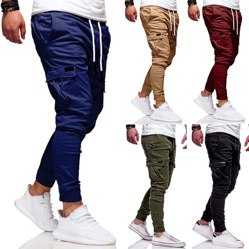 Men's Casual Joggers Pants Sweatpants Cargo Pocket Loose Active Sports Trousers* - Picture 6 of 26