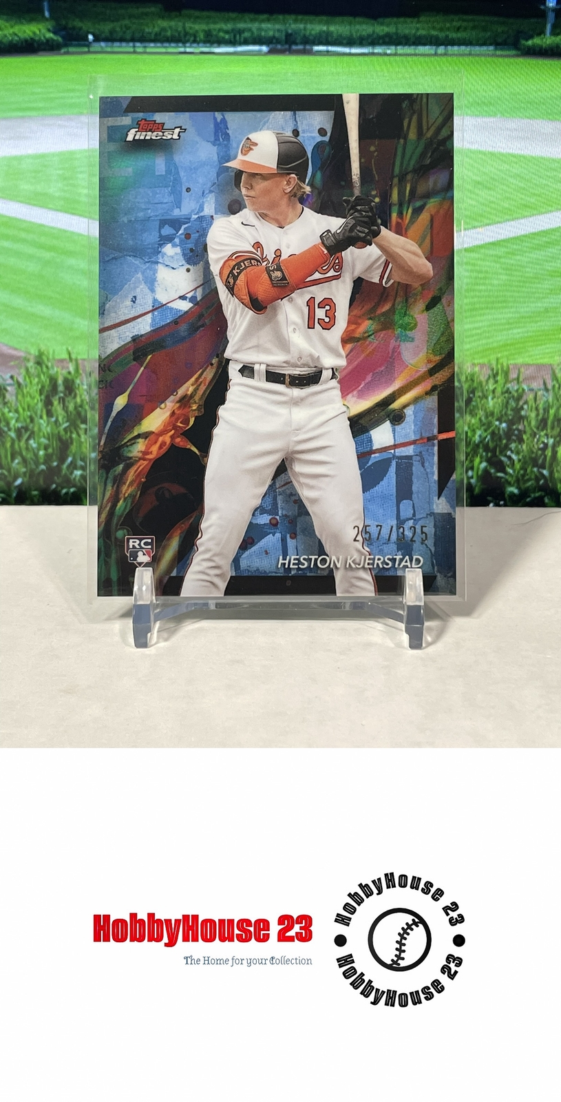 2024 Finest Sky Blue Refractor #43 Heston Kjerstad #/325 Orioles Rookie RC JA