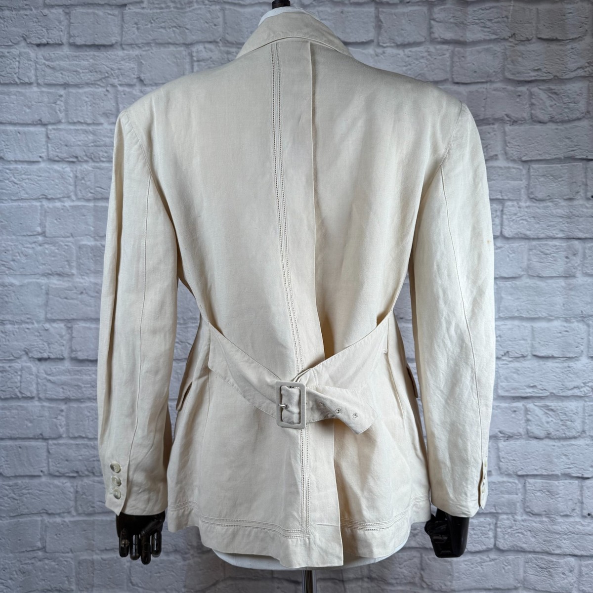 Vintage 80s Byblos Capriccio Linen Blazer Women's Medium