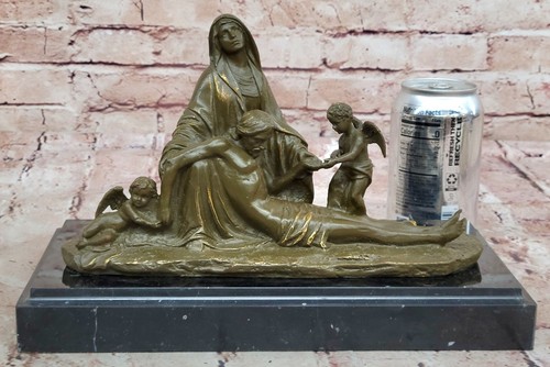 Limitierte Auflage signierte Valli Bronzeskulptur Muttergottes der Schmerzen Körper Jesu - Bild 2 von 10