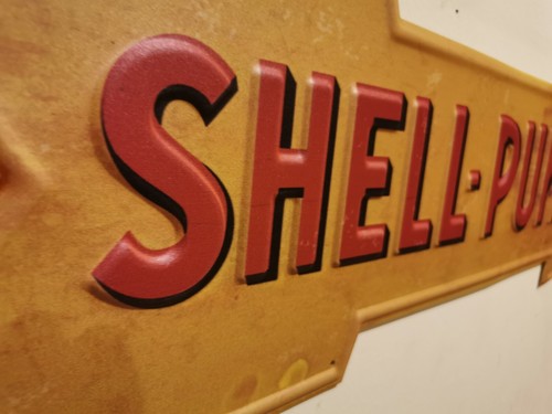 Stück Shell Schild Pumpe Pfeil Retro Design Garage  Sammler Gasoline REPRO - Bild 3 von 8