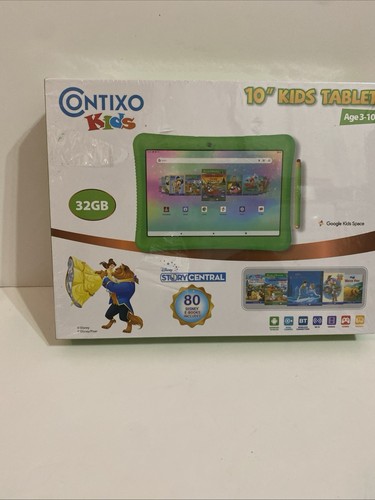 New & Sealed! Contixo K102 - 32GB Green 10 in. Kids Tablet + 80 Disney Ebooks - Picture 9 of 10