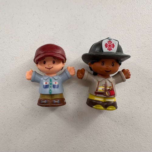 Little People Construction & Firefighter Toy Vehicle Set 5 Piece Bundle Tractor - Picture 7 of 13