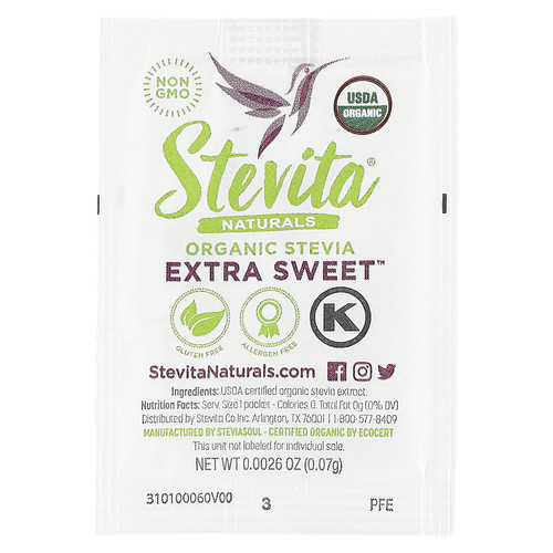 Naturals, Bio Stevia, extra süß, 50 Päckchen, 0,13 oz (3,75 g) - Bild 3 von 3
