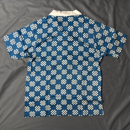 Bogey Jungen Big Check Camp Golf Hemd Herren Gr. Large (M) blau Knopfleiste S/S neu ohne Etikett - Bild 6 von 8