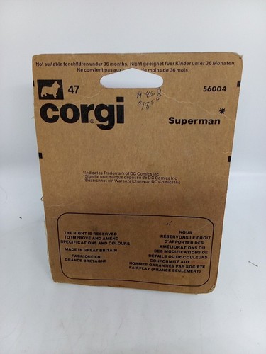 Corgi 47 Superman 56004 Chevrolet Van 1978 Sealed Blister on Cut Card - Picture 2 of 6