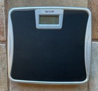 TAYLOR 7329B Digital Bathroom Scale Satin Silver 350 Lbs Capacity New