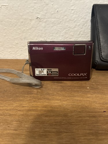 Nikon COOLPIX S60 Royal pink 10.0MP 5x Zoom Digital Camera Used - Picture 3 of 7