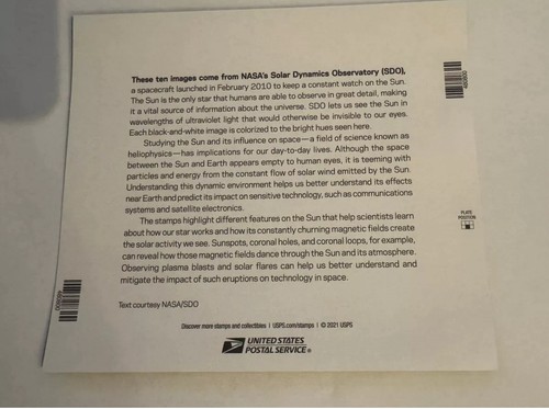 Brand New USPS Stamp Sun Science Forever Stamps Sheet Of 20 Stamps - Picture 2 of 2