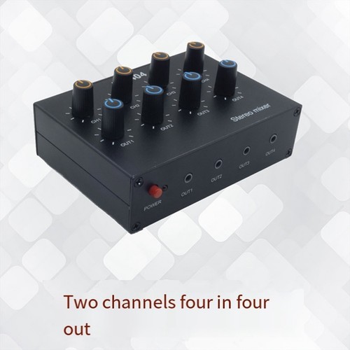 AU-404 Stereo-Sound-Mixer mit Vier Multi-EingäNgen und AusgäNgen, Zweikanal9407 - Photo 4/6