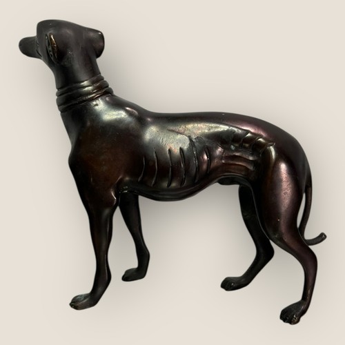 Vintage Bronze Whippet Greyhound Dog Statue Figurine Sculpture Art 5.5” Tall - Picture 7 of 18
