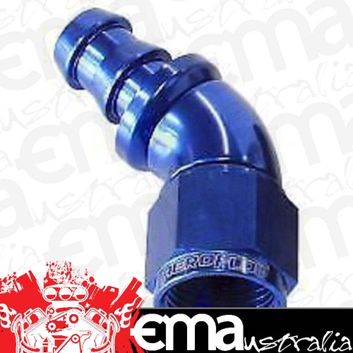 Aeroflow AF512-04 -4AN 45 Deg Full Flow Push Locblue Full Flow Push Lock - Picture 4 of 4