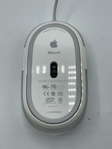 Apple White Aluminum QUERTZ! USB Wired Keyboard A1243 and Apple wired Mouse - Afbeelding 6 van 12