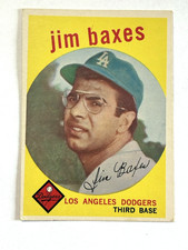 1959 Topps Jim Baxes High Number Rookie Card #547