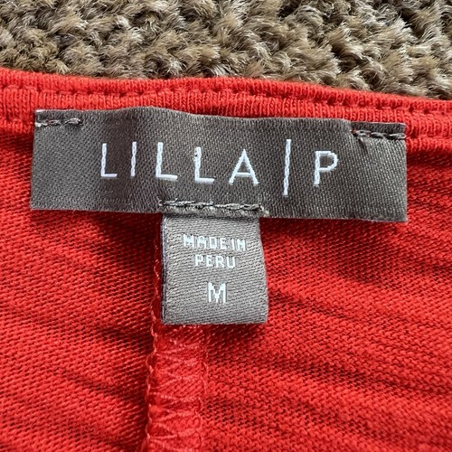 Lilla P rotes Strickkleid aus peruanischer Baumwolle mit Gummizug wie Taille Größe M - Bild 2 von 6